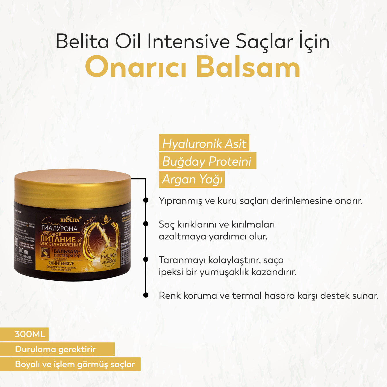 Belita Oil Intensive Saçlar İçin Onarıcı Balsam (300 ml)