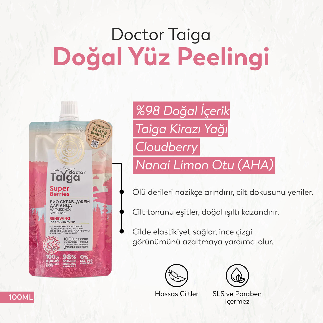 Doctor Taiga Doğal Yüz Peelingi (100 ml)