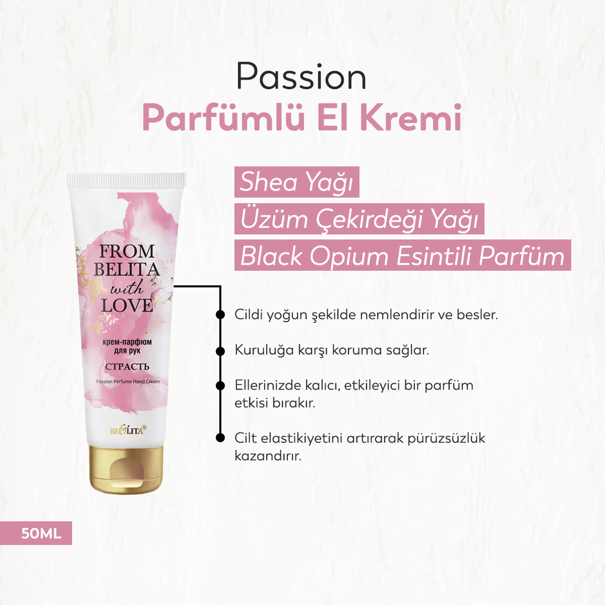 Passion Parfümlü El Kremi (50 ml)