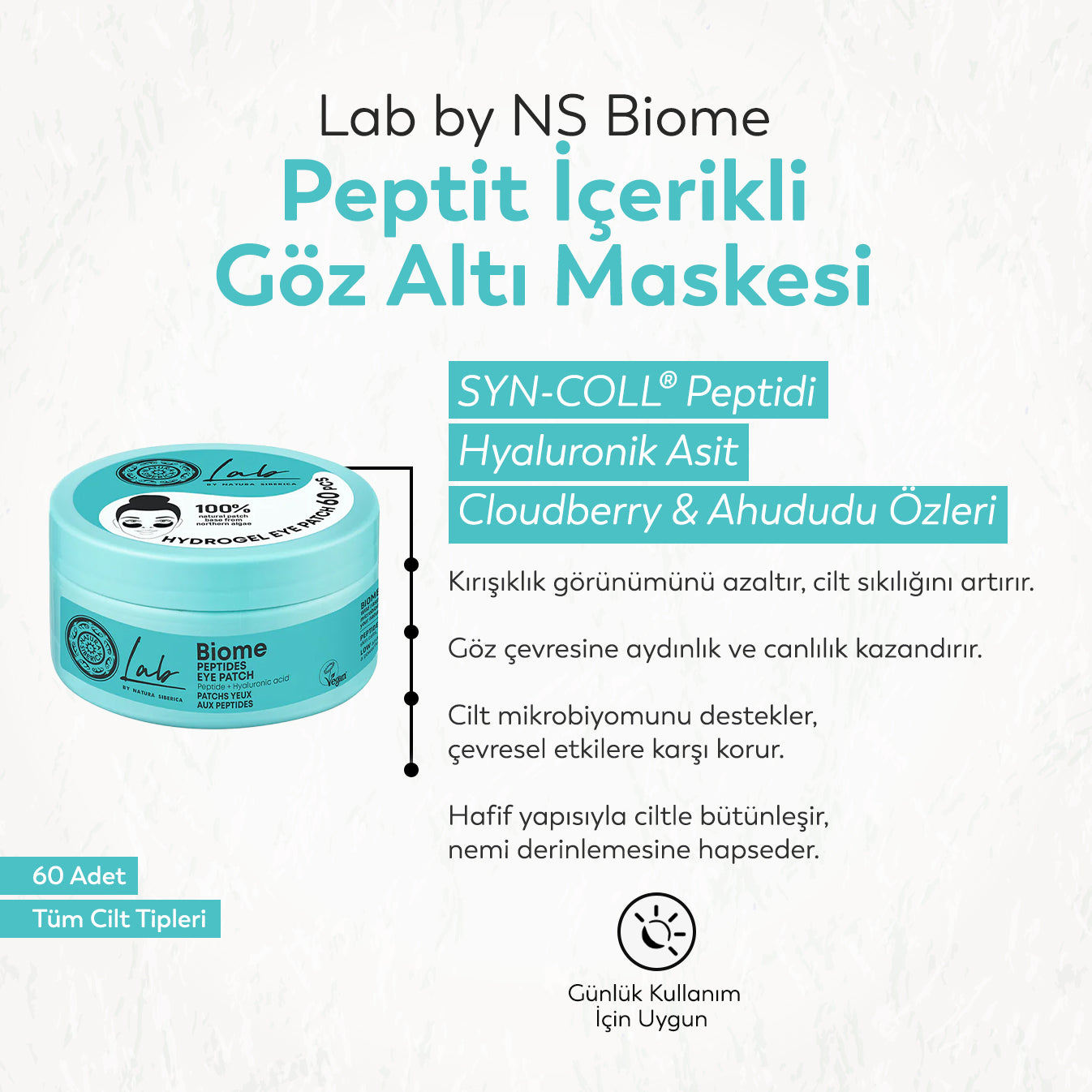 Lab by NS Biome Peptit İçerikli Göz Altı Maskesi (60 Adet)