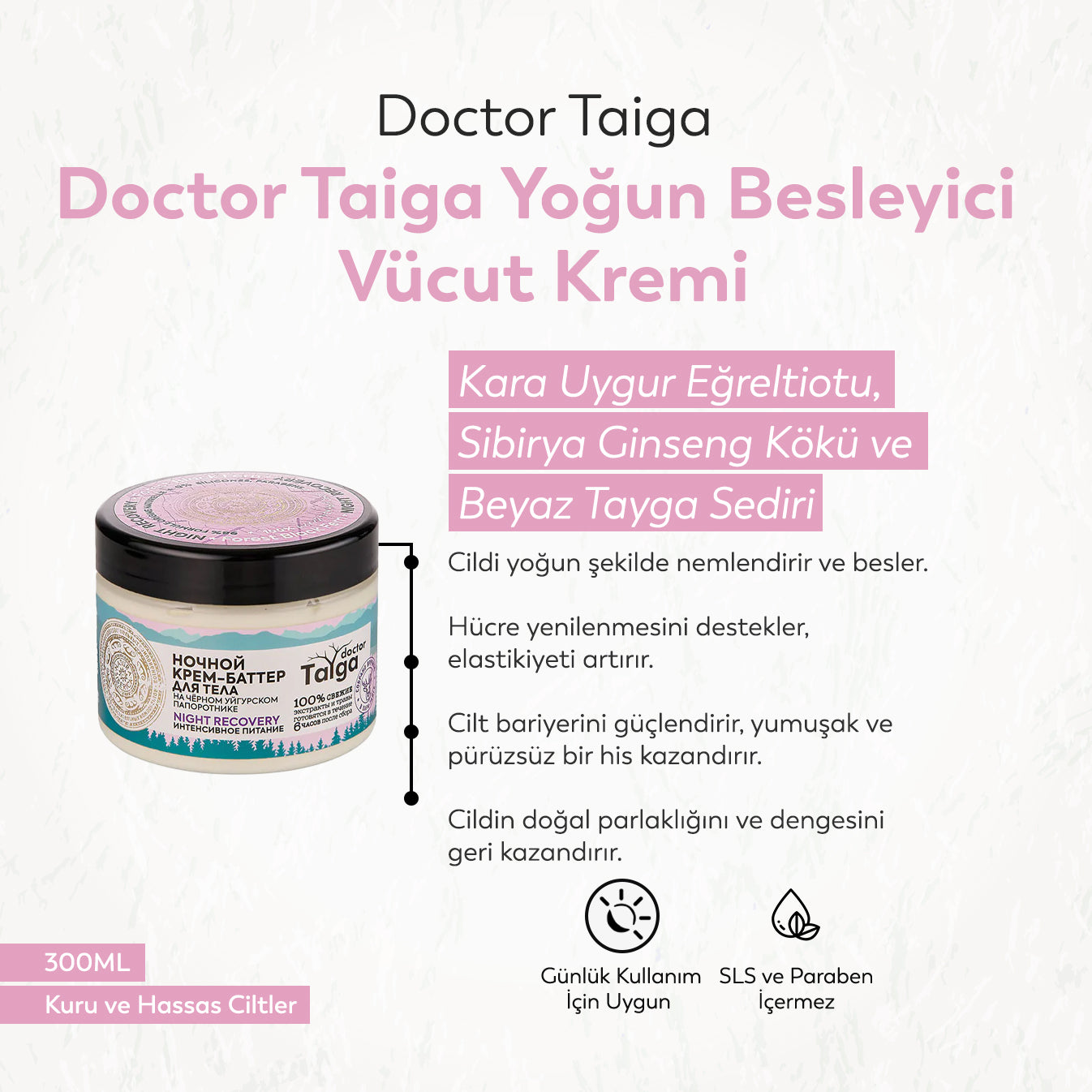 Doctor Taiga Yoğun Besleyici Vücut Kremi (300 ml)