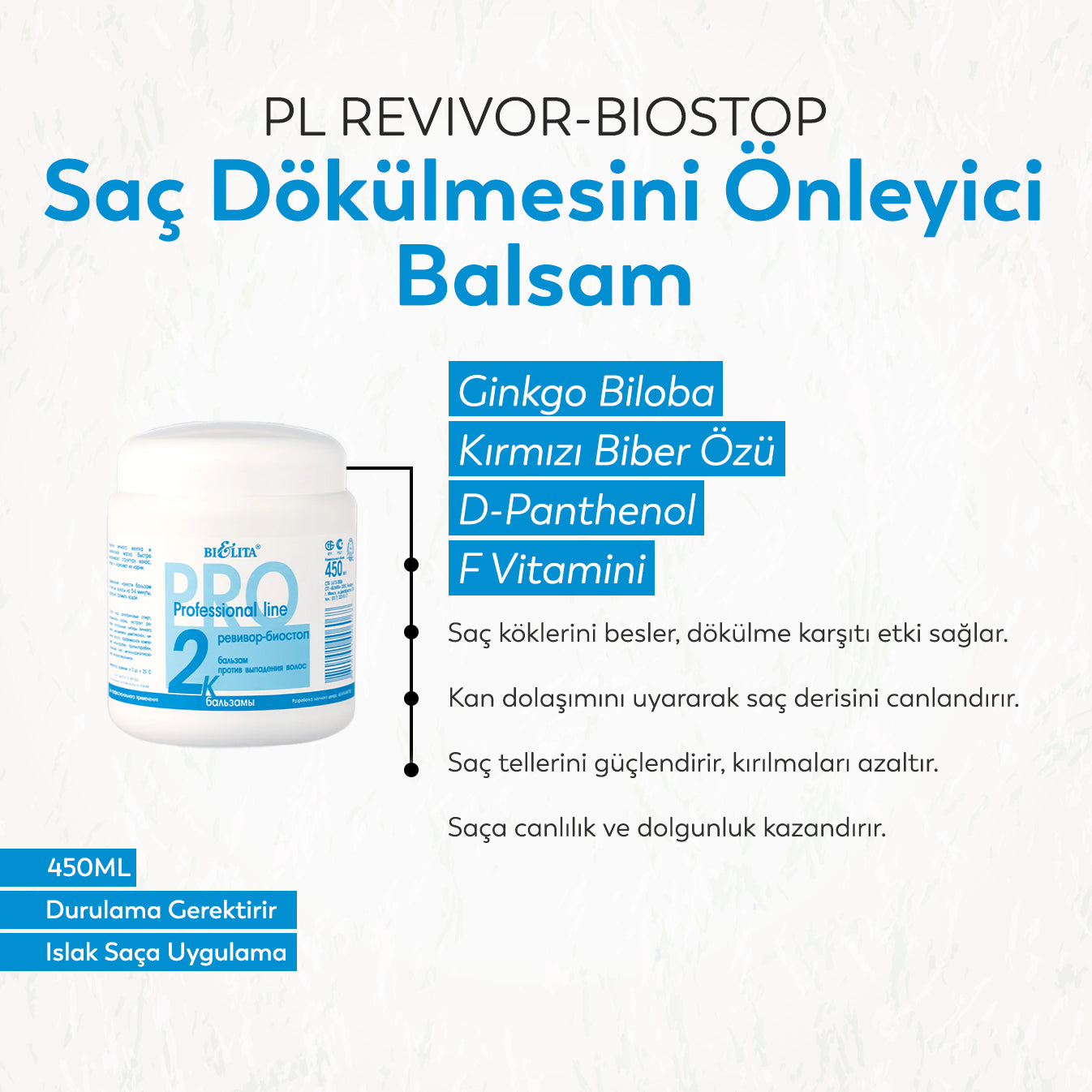PL REVIVOR-BIOSTOP Saç Dökülmesini Önleyici Balsam (450 ml)