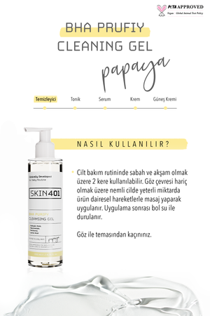 Skin401 BHA Arındırıcı Siyah Nokta Karşıtı Yüz Temizleme Jeli 200ml | mialoom