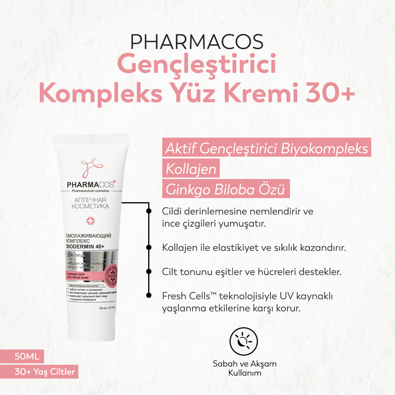 Vitex - PHARMACOS - Gençleştirici Kompleks Yüz Kremi 30+ (50 ml)