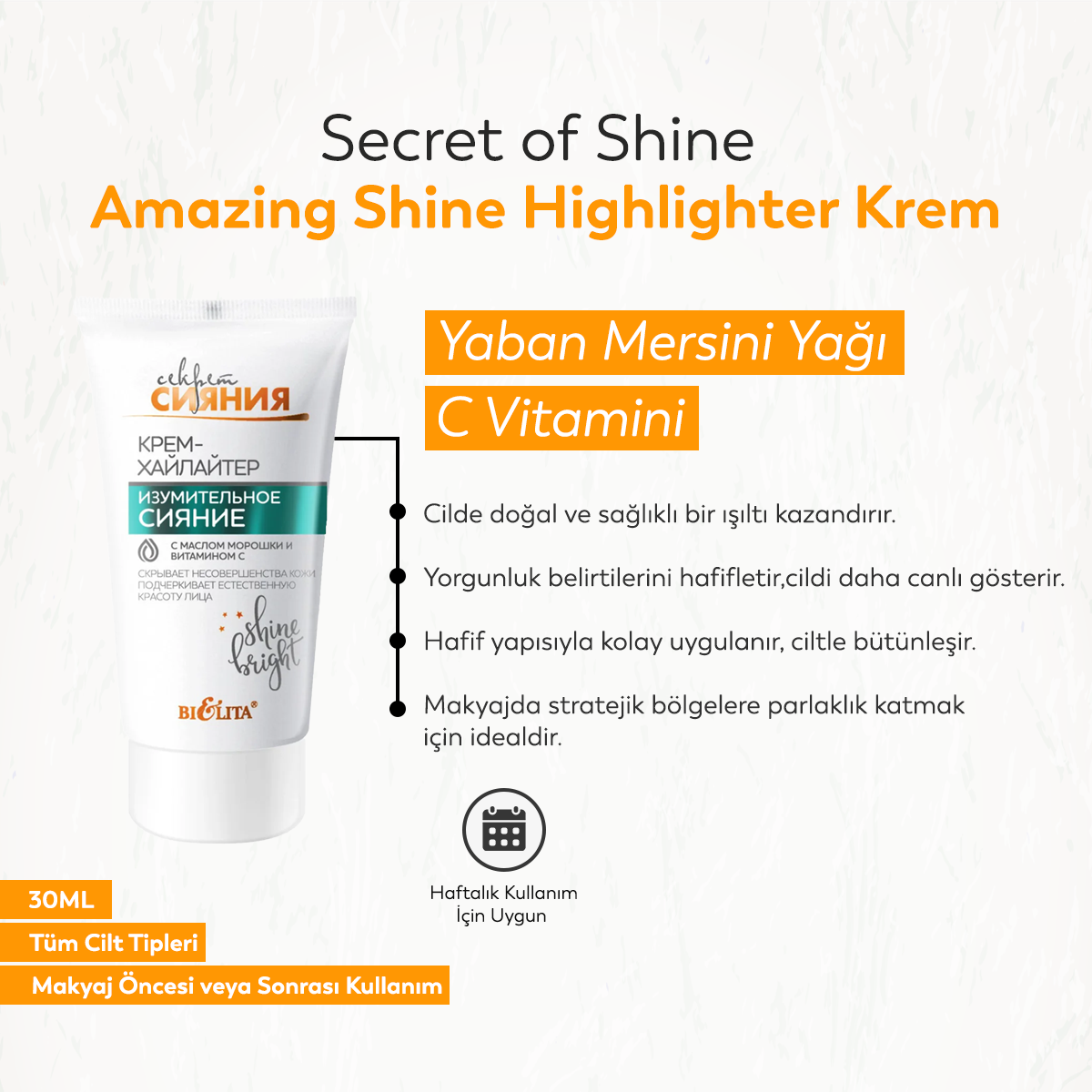 Secret of Shine Amazing Shine Highlighter Krem (30 ml)