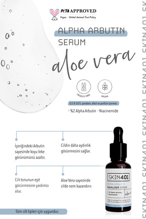 Skin401 Arbutin %2 Cilt Tonu Eşitleyici Leke Karşıtı Serum 30ml | mialoom