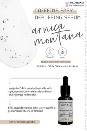 Skin401 %5 Kafein Göz Altı Şişlik ve Torbalanma Önlemeye Yardımcı Serum 30ml | mialoom