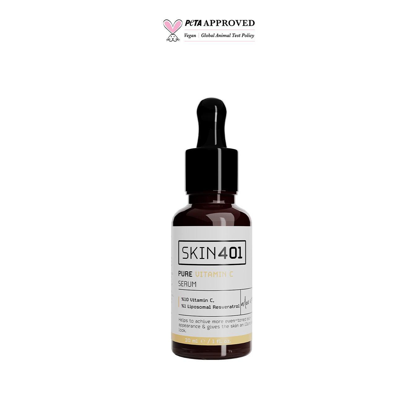 Skin401 %10 Vitamin C Aydınlatıcı Renk Tonu Eşitleyici Serum (30 ml)