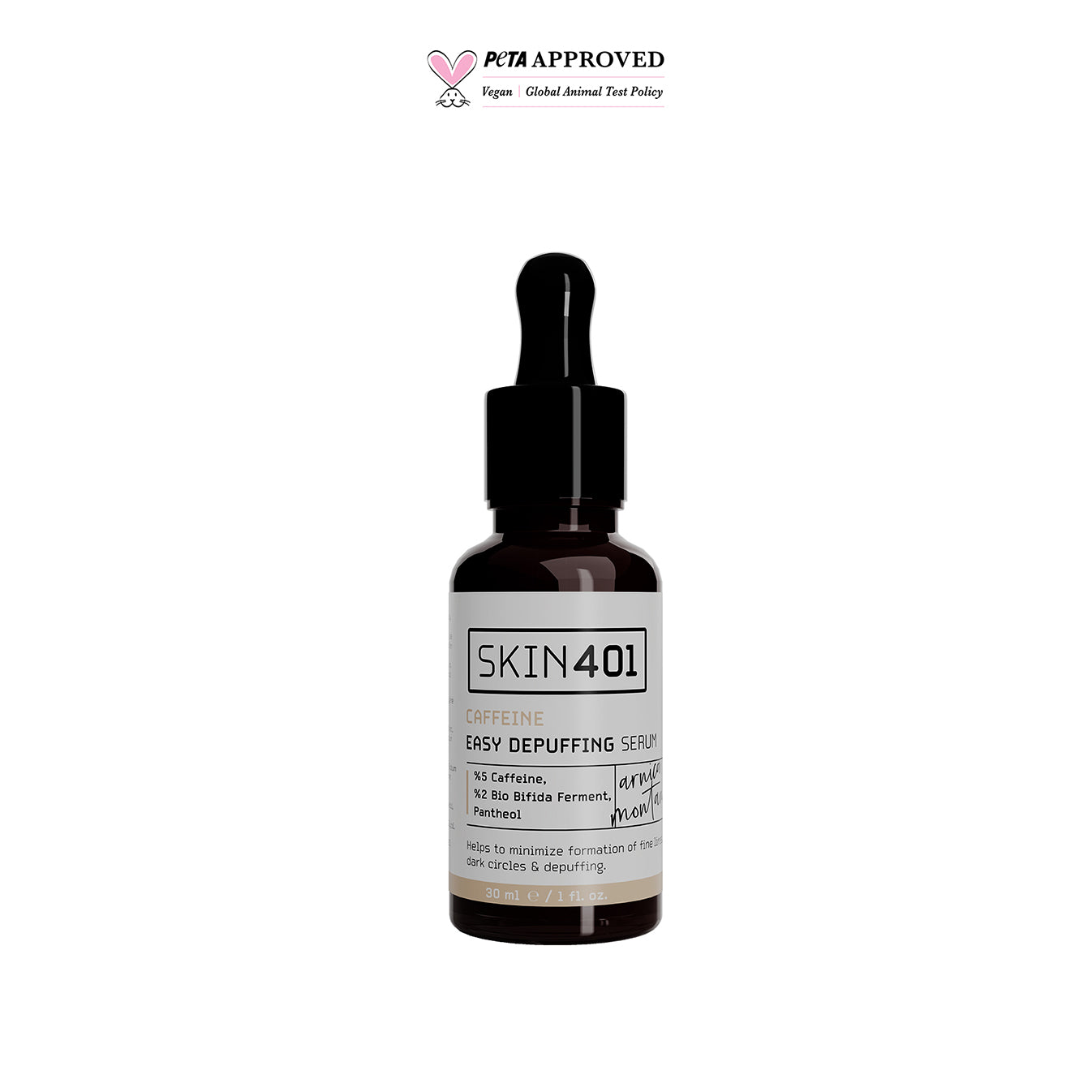 Skin401 %5 Kafein Göz Altı Şişlik ve Torbalanma Önlemeye Yardımcı Serum (30 ml)