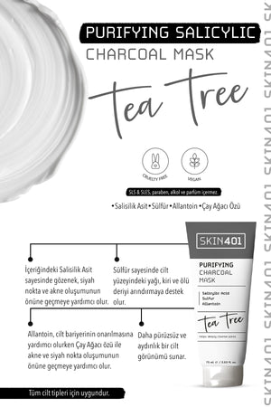 Skin401 Arındırıcı Sülfür & Kömür Maskesi 75ml | mialoom