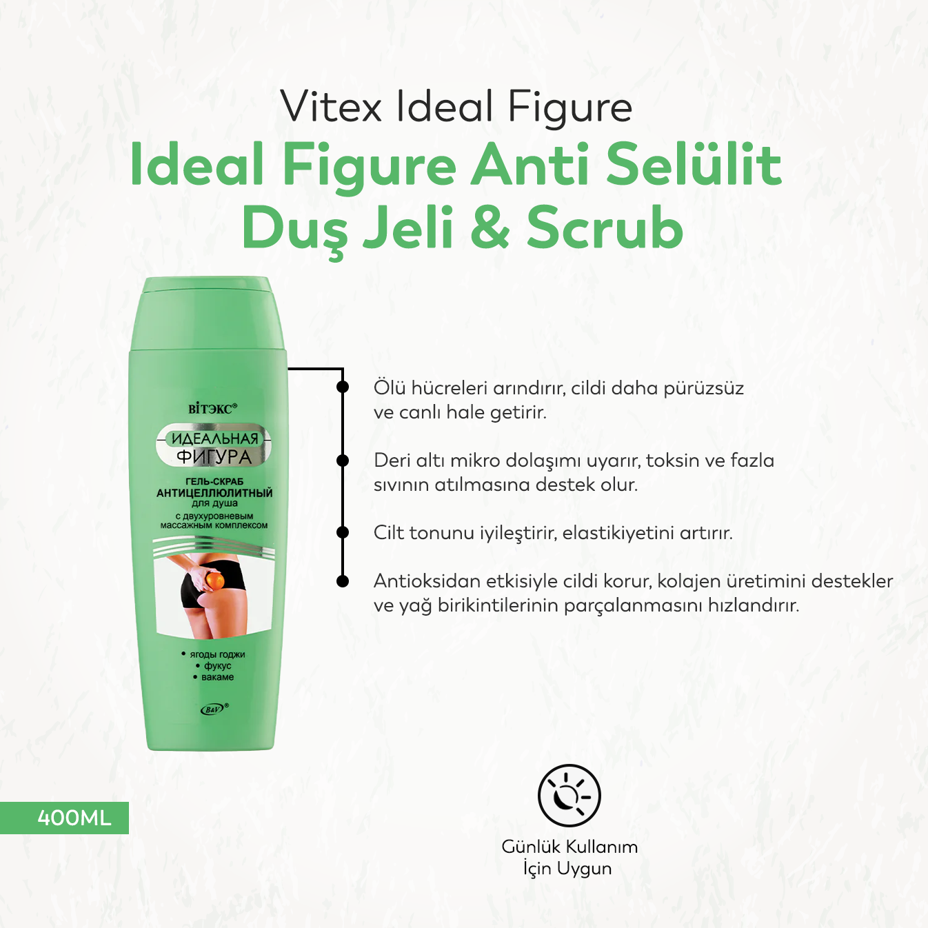 Vitex Ideal Figure Anti Selülit Duş Jeli & Scrub (400 ml)