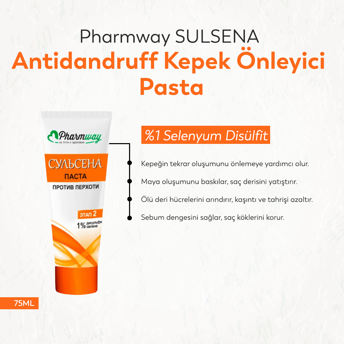 Pharmway SULSENA Antidandruff Kepek Önleyici Pasta (%1 Selenyum Disülfit)