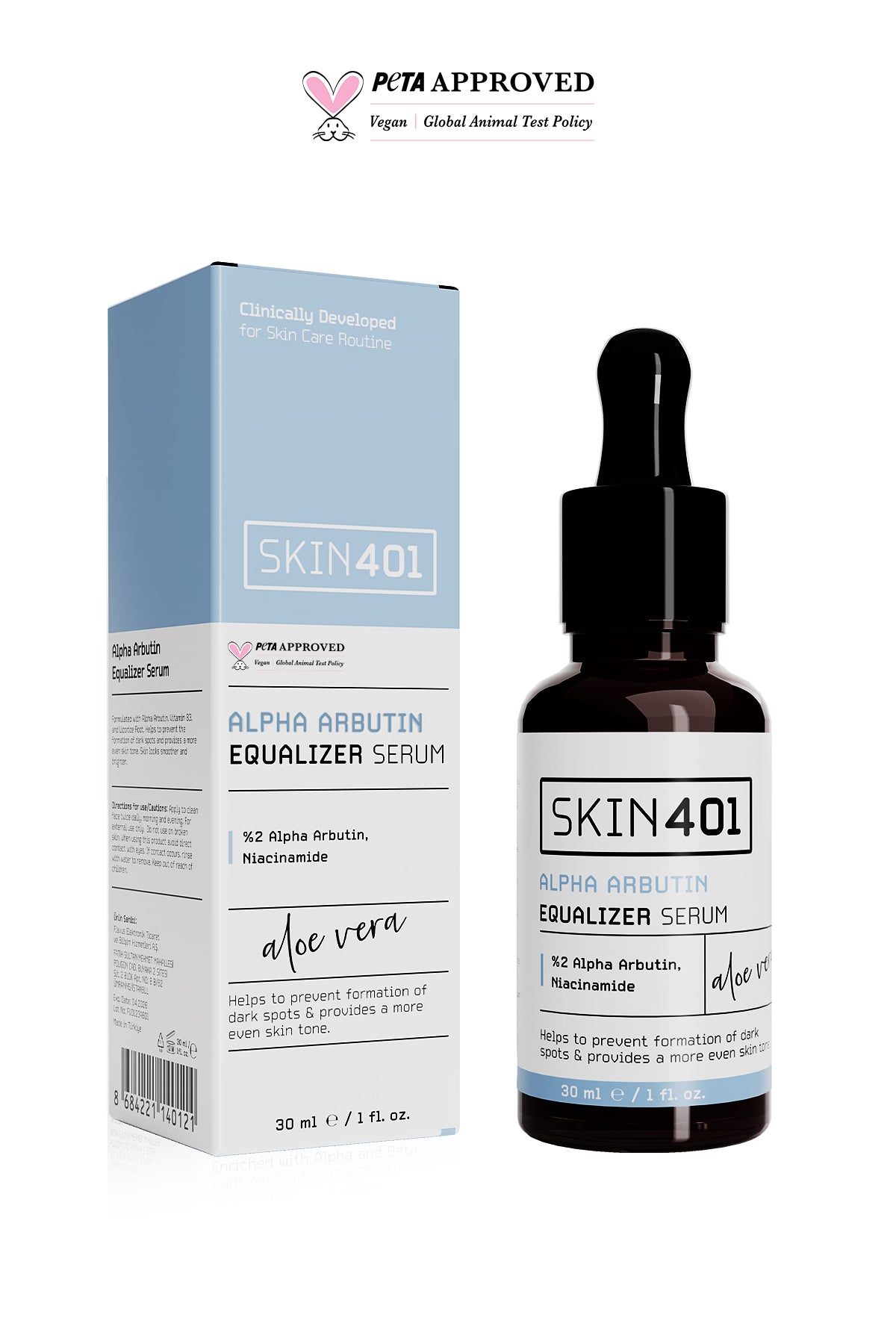 Skin401 Arbutin %2 Cilt Tonu Eşitleyici Leke Karşıtı Serum 30ml