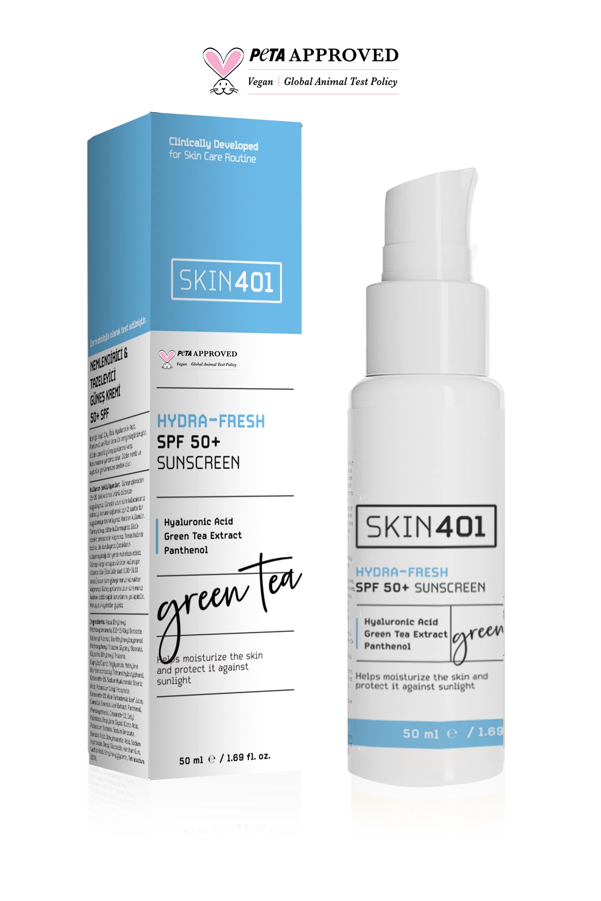 Skin401 SPF 50+ Nemlendirici & Tazeleyici Güneş Kremi 50ml