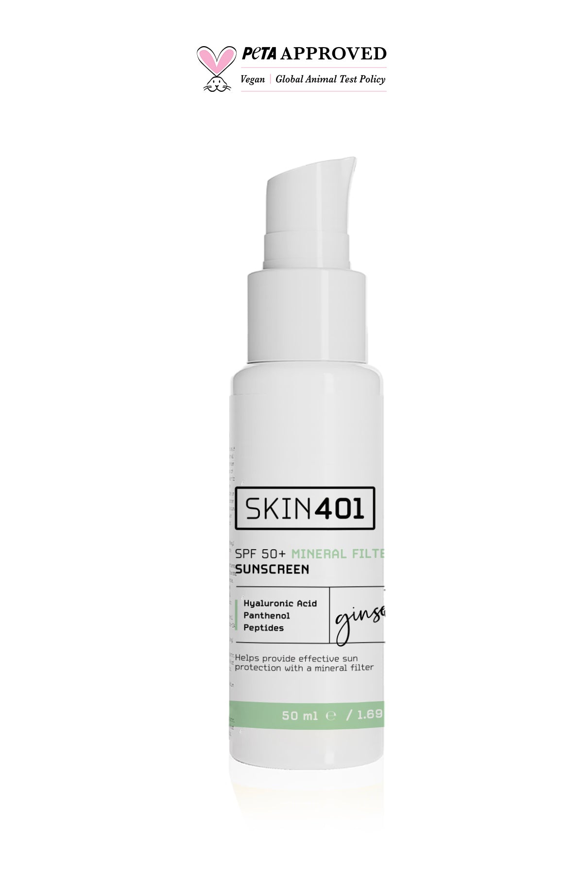 Skin401 SPF 50+ Mineral Filtre Güneş Kremi 50 ml