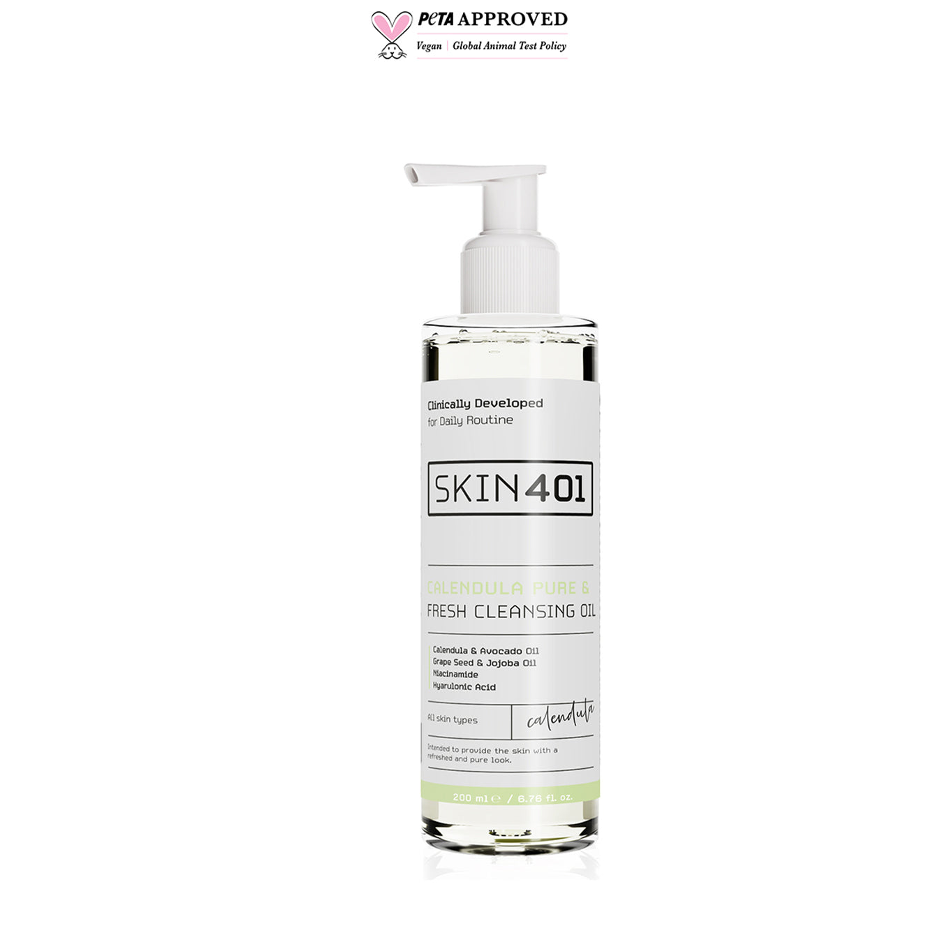 Skin401 Kalendula Saf & Tazeleyici Cilt Temizleme Yağı 200ml