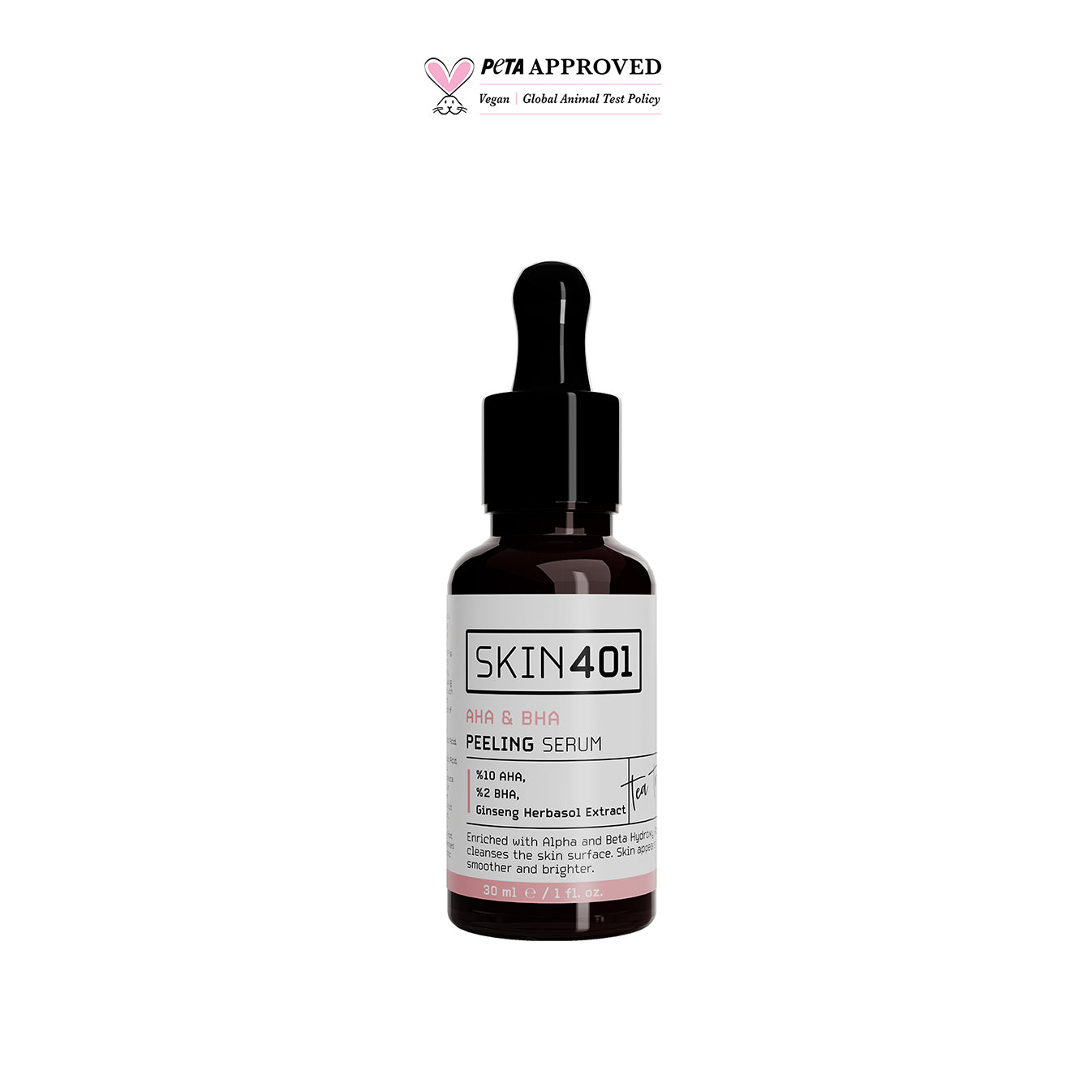 Skin401 AHA %10 BHA %2 Canlandırıcı Cilt Tonu Eşitleyici Yüz Peeling Serum 30ml